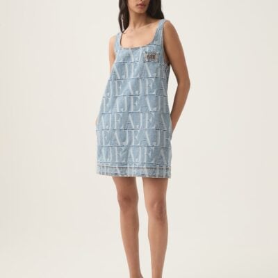 Aje Nostalgia Denim Mini Dress - Image 1