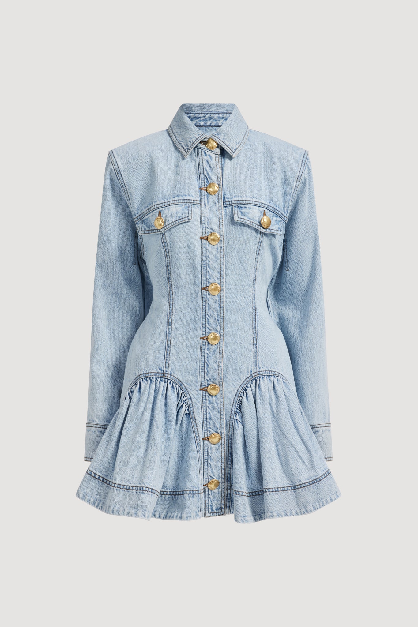 Aje Noa Denim Mini Dress - Image 2