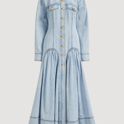 Aje Noa Denim Maxi Dress - Image 2