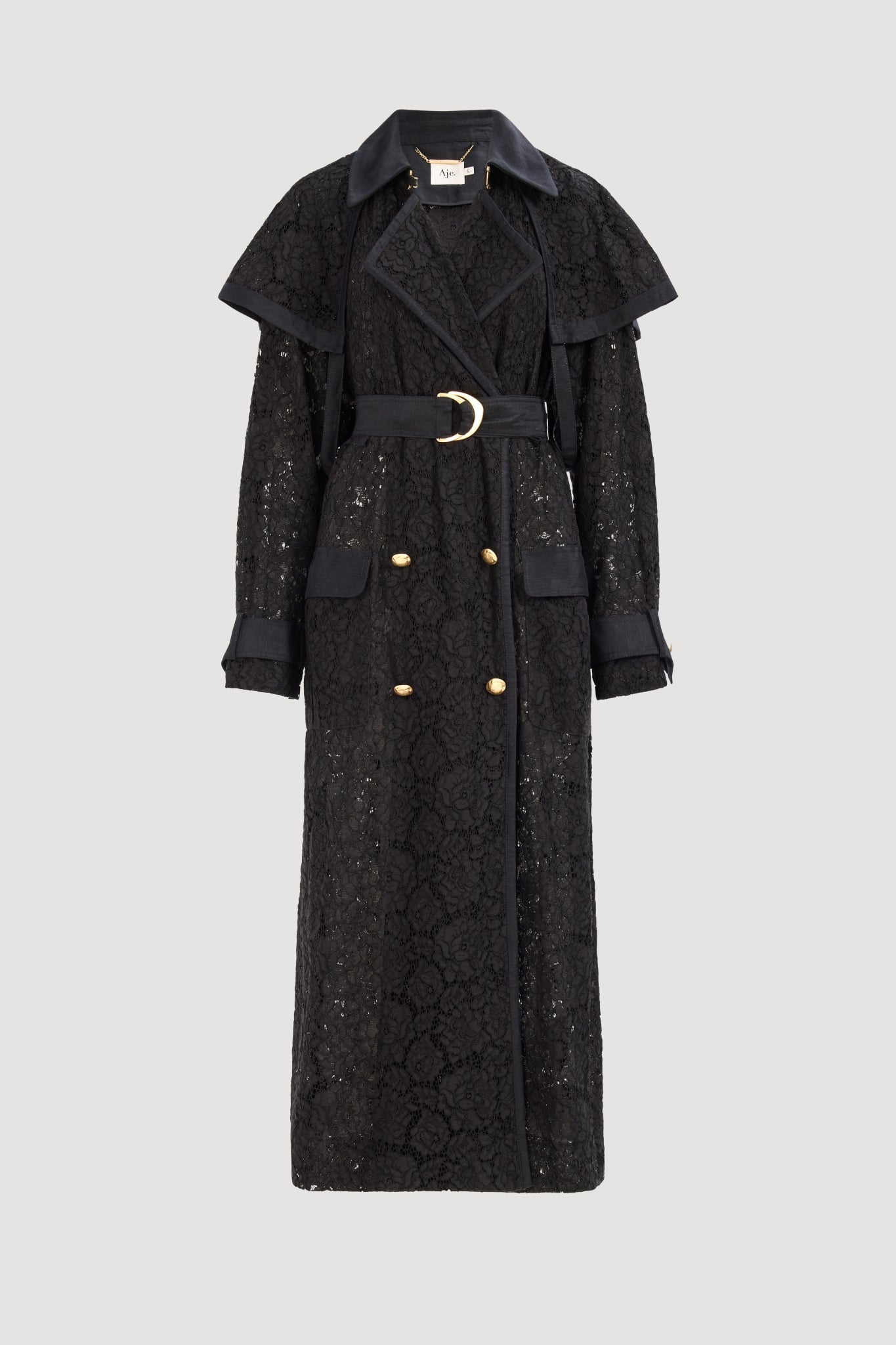 MNAJE060926190235324_2 Aje Mystic Lace Trench - Image 2