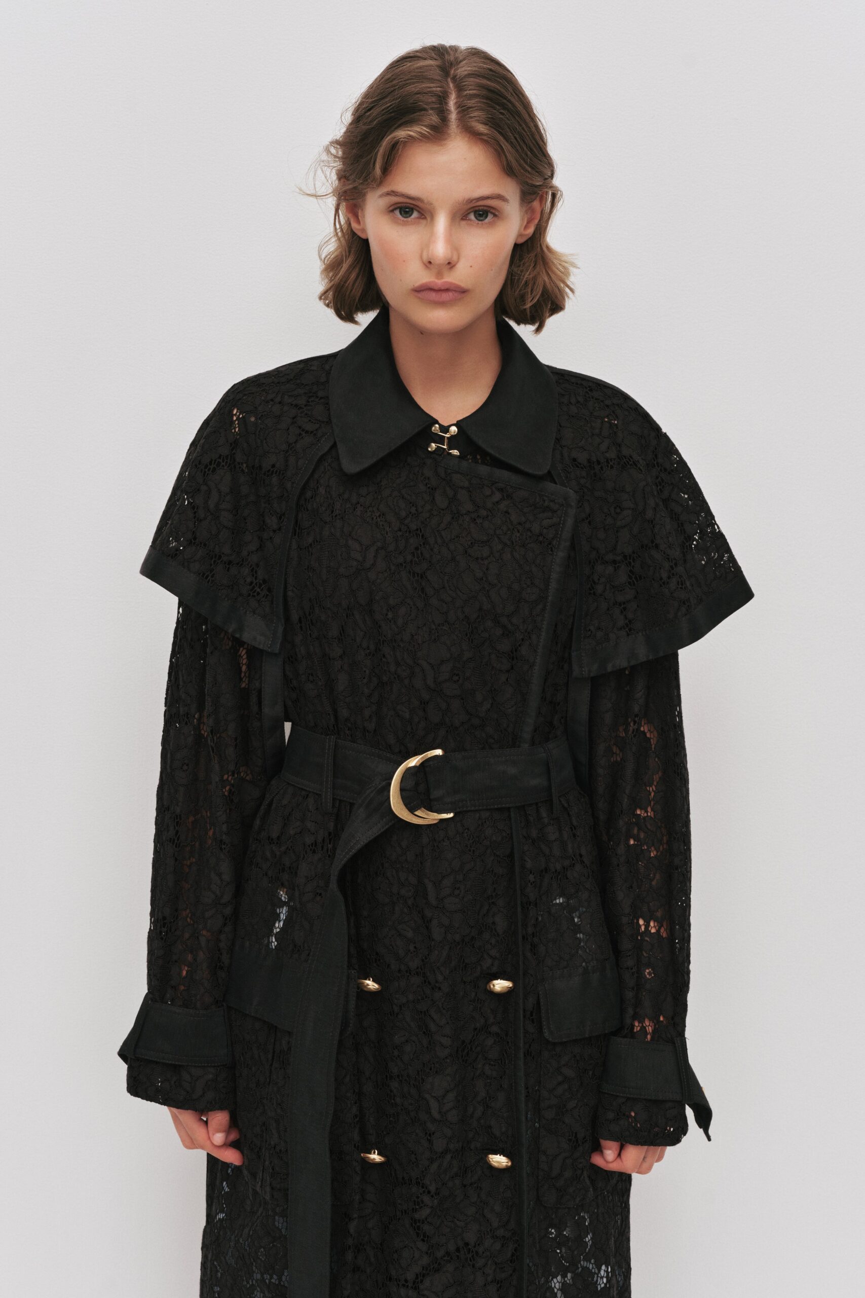 MNAJE060926190235324_3 Aje Mystic Lace Trench - Image 3