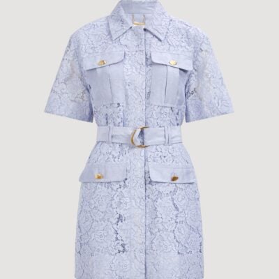 Aje Mystic Lace Mini Shirt Dress - Image 2