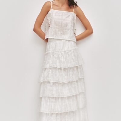 Aje Merritt Embroidered Midi Skirt - Image 1