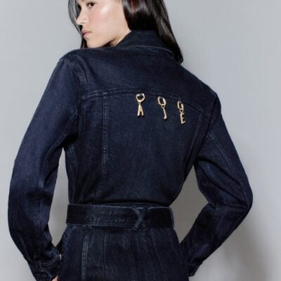 Aje Maya Denim Mini Dress - Image 1