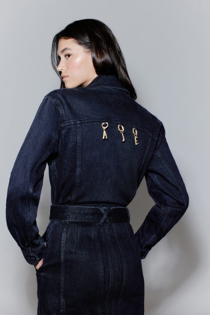Aje Maya Denim Mini Dress - Image 1