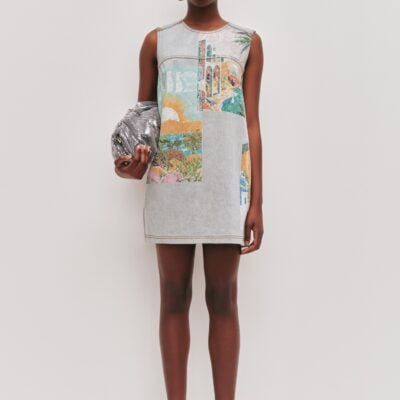 Aje Mae Denim Mini Dress - Image 1