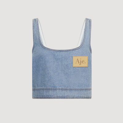 Aje Lumi Denim Top - Image 2