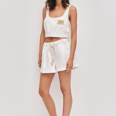 Aje Lumi Denim Short - Image 1