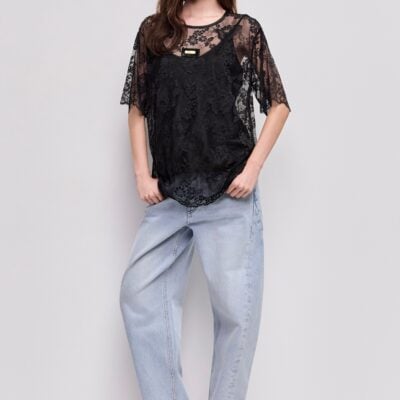 Aje Luciana Lace Tee - Image 1