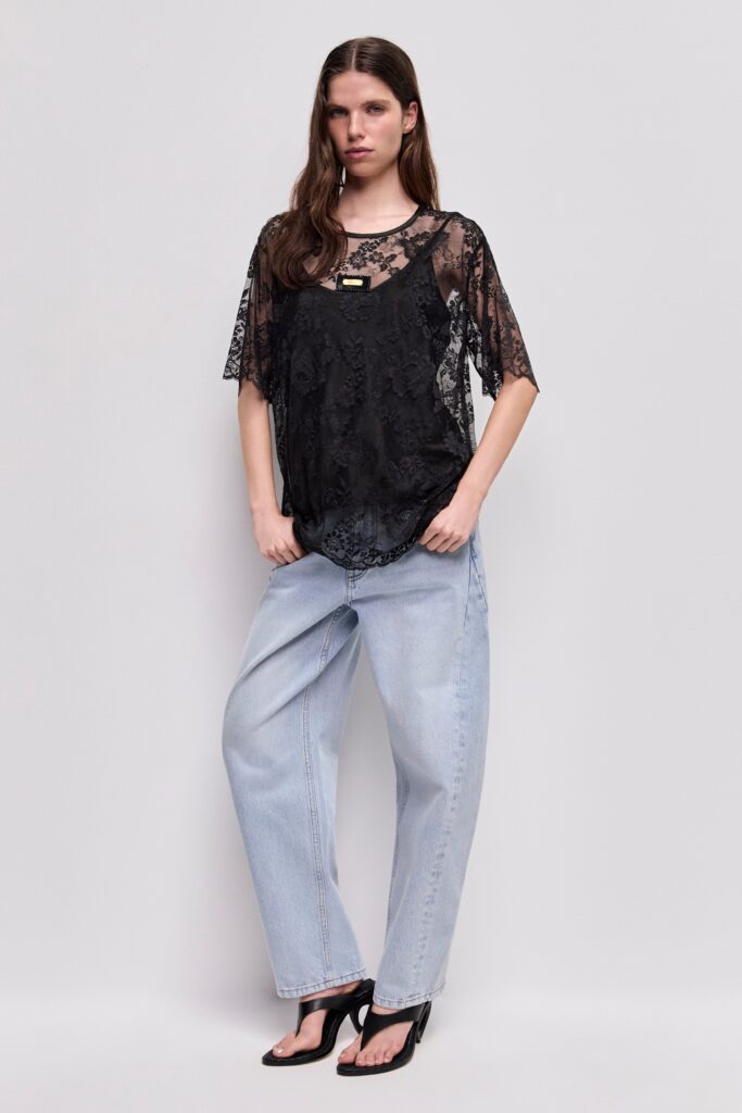 Aje Luciana Lace Tee - Image 1