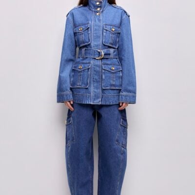 Aje Loxley Denim Trench Jacket - Image 1