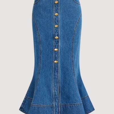 Aje Loxley Denim Midi Skirt - Image 2