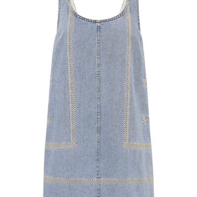 Aje Lotus Denim Mini Dress - Image 2