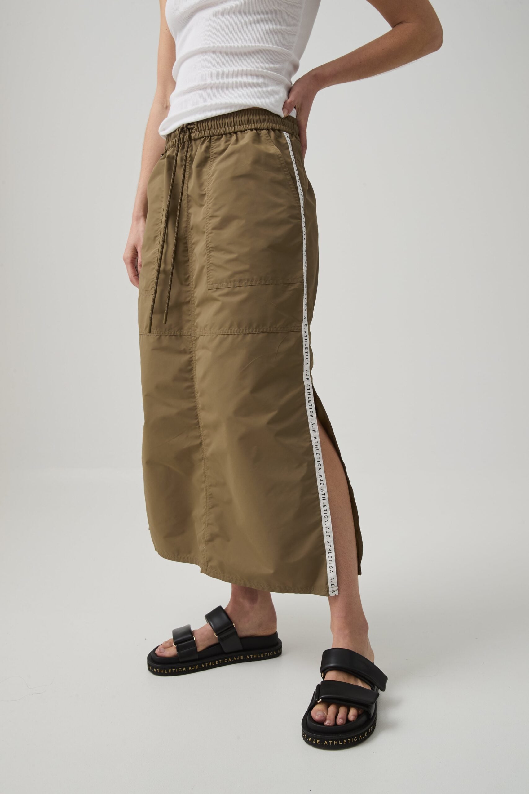 Aje Logo Tape Spray Midi Skirt 647 - Image 1