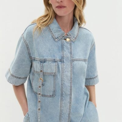 Aje Juno Denim Shirt - Image 1