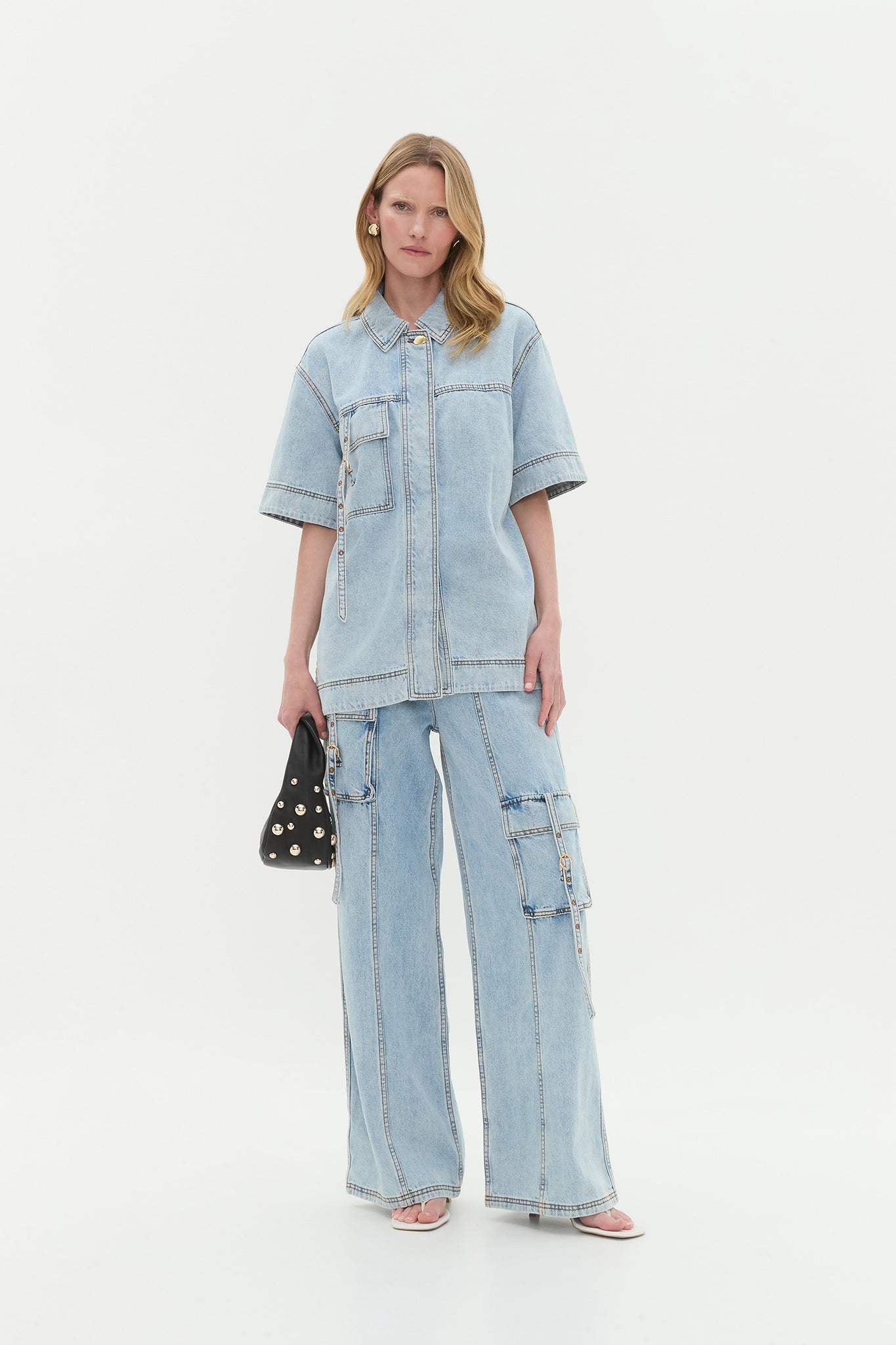 MNAJE060926190235484_3 Aje Juno Denim Shirt - Image 3
