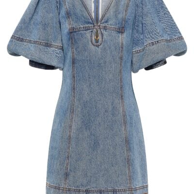 Aje Juno Denim Mini Dress - Image 2