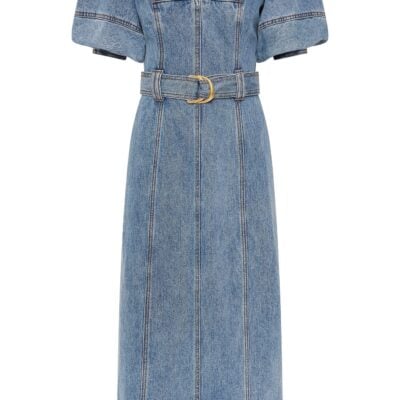 Aje Juno Denim Midi Dress - Image 2