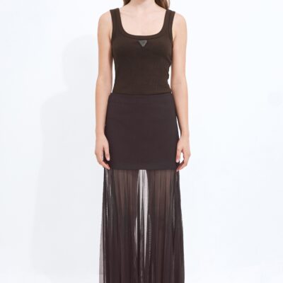 Aje Ivy Sheer Maxi Skirt - Image 1