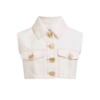 Aje Ivy Denim Cropped Top - Image 2