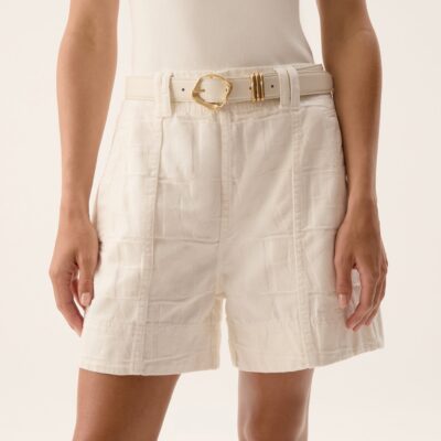 Aje Helm Denim Short - Image 1