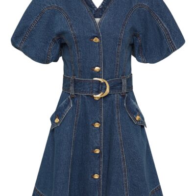 Aje Harper Denim Mini Dress - Image 2