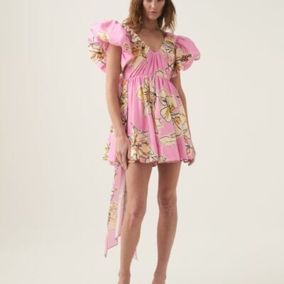 Aje Gretta Bow Back Mini Dress - Image 1