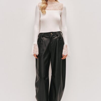 Aje Genna Lace Knit Top - Image 1