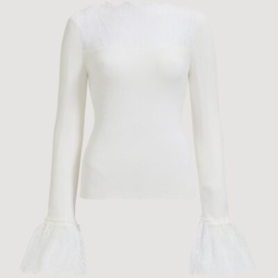 Aje Genna Lace Knit Top - Image 2