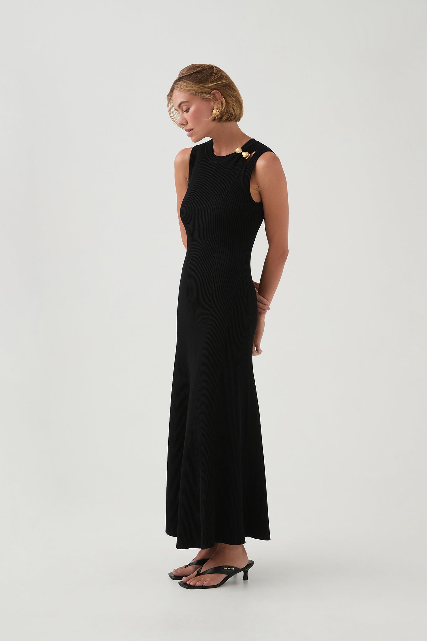 Aje Focal Knit Midi Dress - Image 1