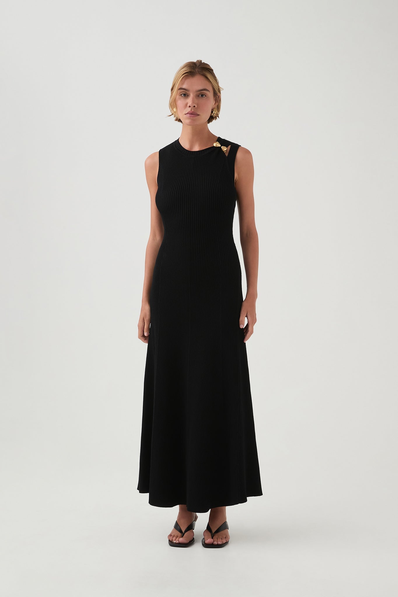 MNAJE060926190235591_3 Aje Focal Knit Midi Dress - Image 3