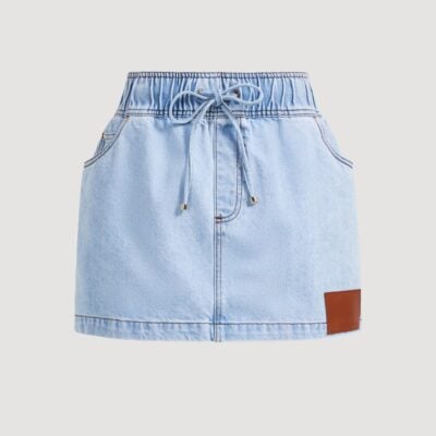 Aje Flynn Denim Mini Skirt - Image 2