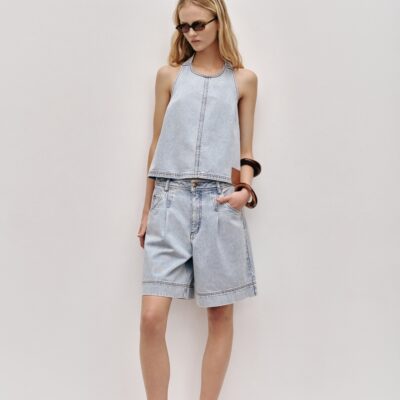 Aje Flynn Denim Halter - Image 1