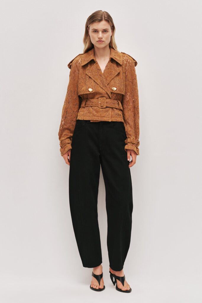 Aje Florence Lace Cropped Jacket - Image 1