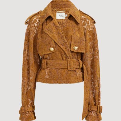 Aje Florence Lace Cropped Jacket - Image 2
