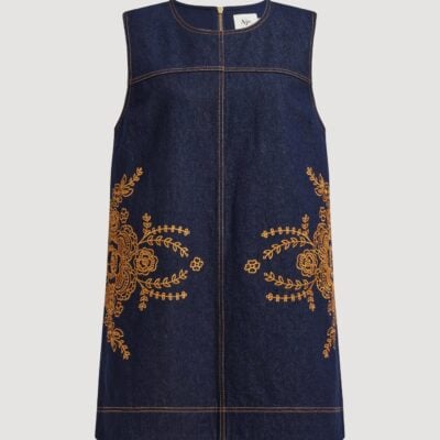 Aje Elora Denim Mini Dress - Image 2