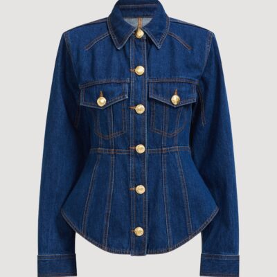 Aje Elodi Corset Denim Shirt - Image 2