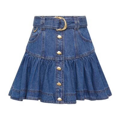 Aje Elena Denim Mini Skirt - Image 2