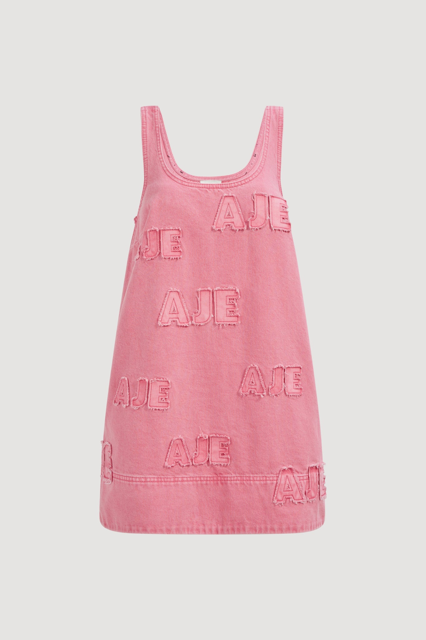Aje Electra Logo Denim Mini Dress - Image 2
