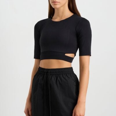 Aje Elasticated Cut Out Tee 195 - Image 1