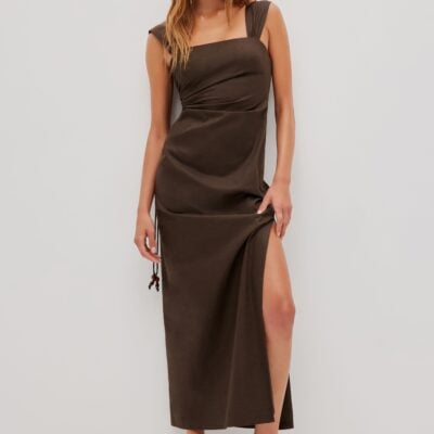 Aje Elara Ruched Midi Dress - Image 1