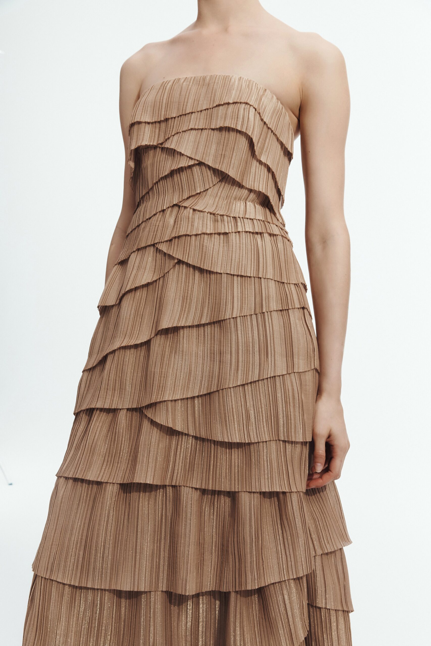 MNAJE200926190225021_3 Aje Phoebe Pleated Gown - Image 3