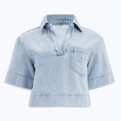 Aje Margot Denim Top - Image 2