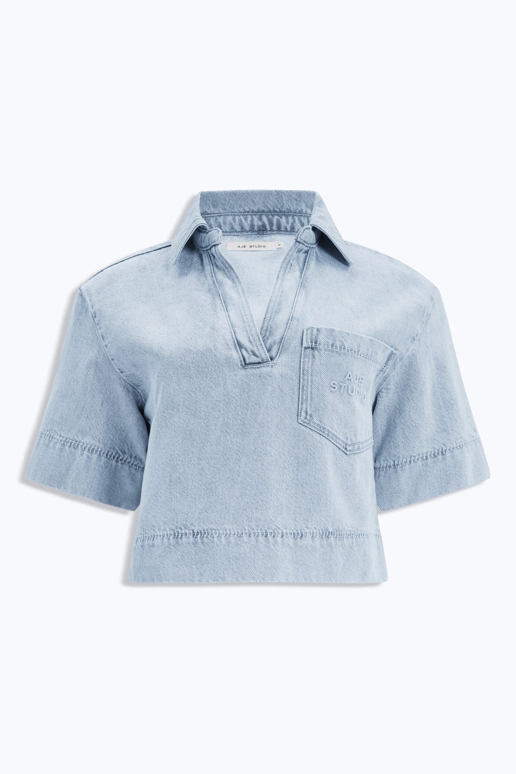 Aje Margot Denim Top - Image 2