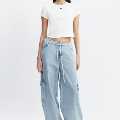 Aje Margot Denim Cargo Pant - Image 1