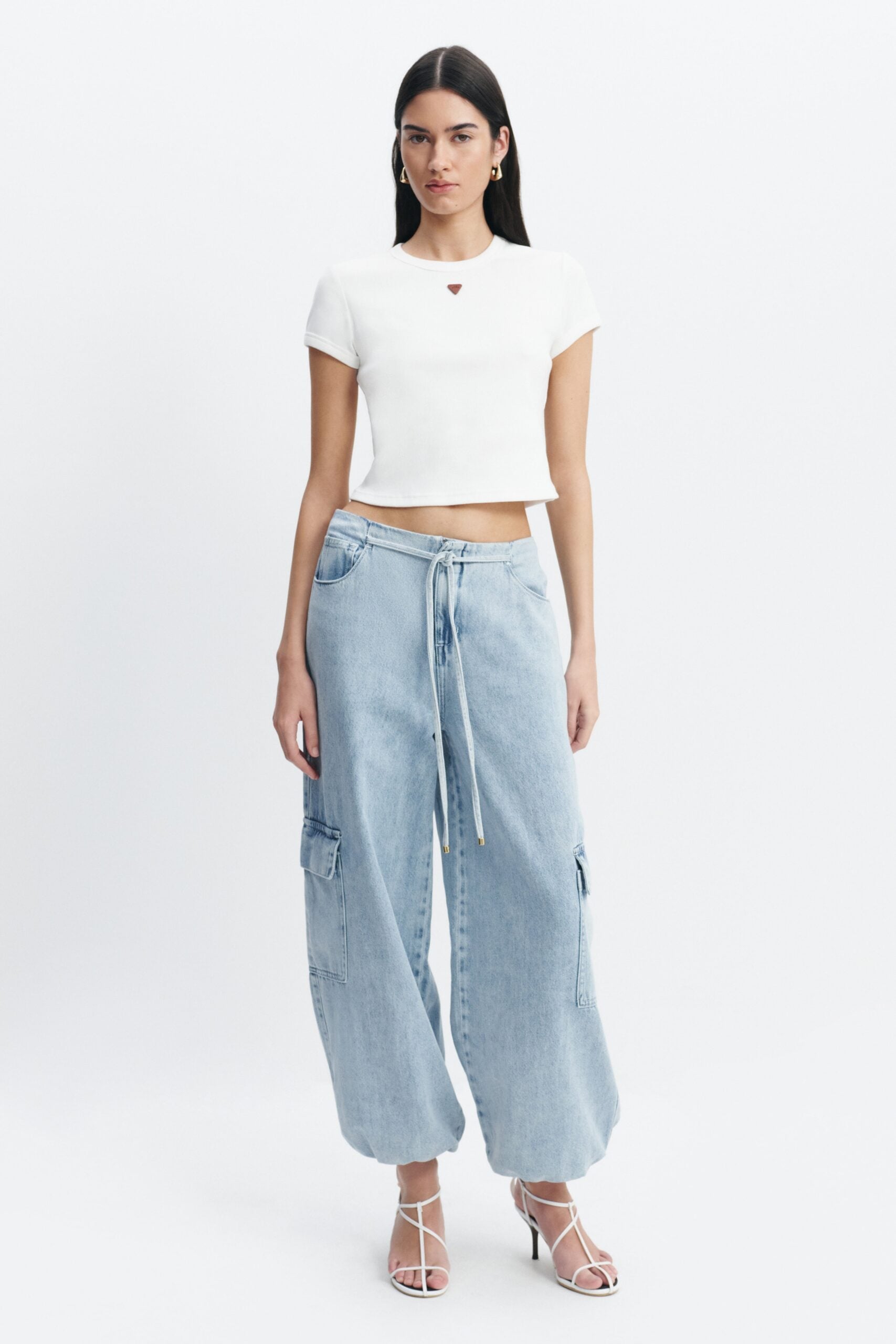 Aje Margot Denim Cargo Pant - Image 1
