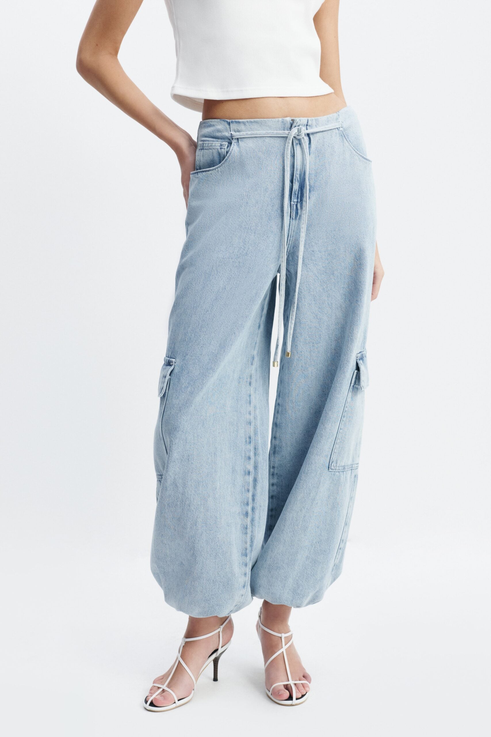 MNAJE200926190225030_3 Aje Margot Denim Cargo Pant - Image 3