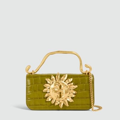 Aje Luna Mini Croc Emboss Clutch - Image 1