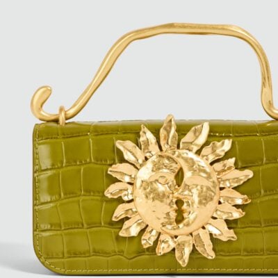 Aje Luna Mini Croc Emboss Clutch - Image 2