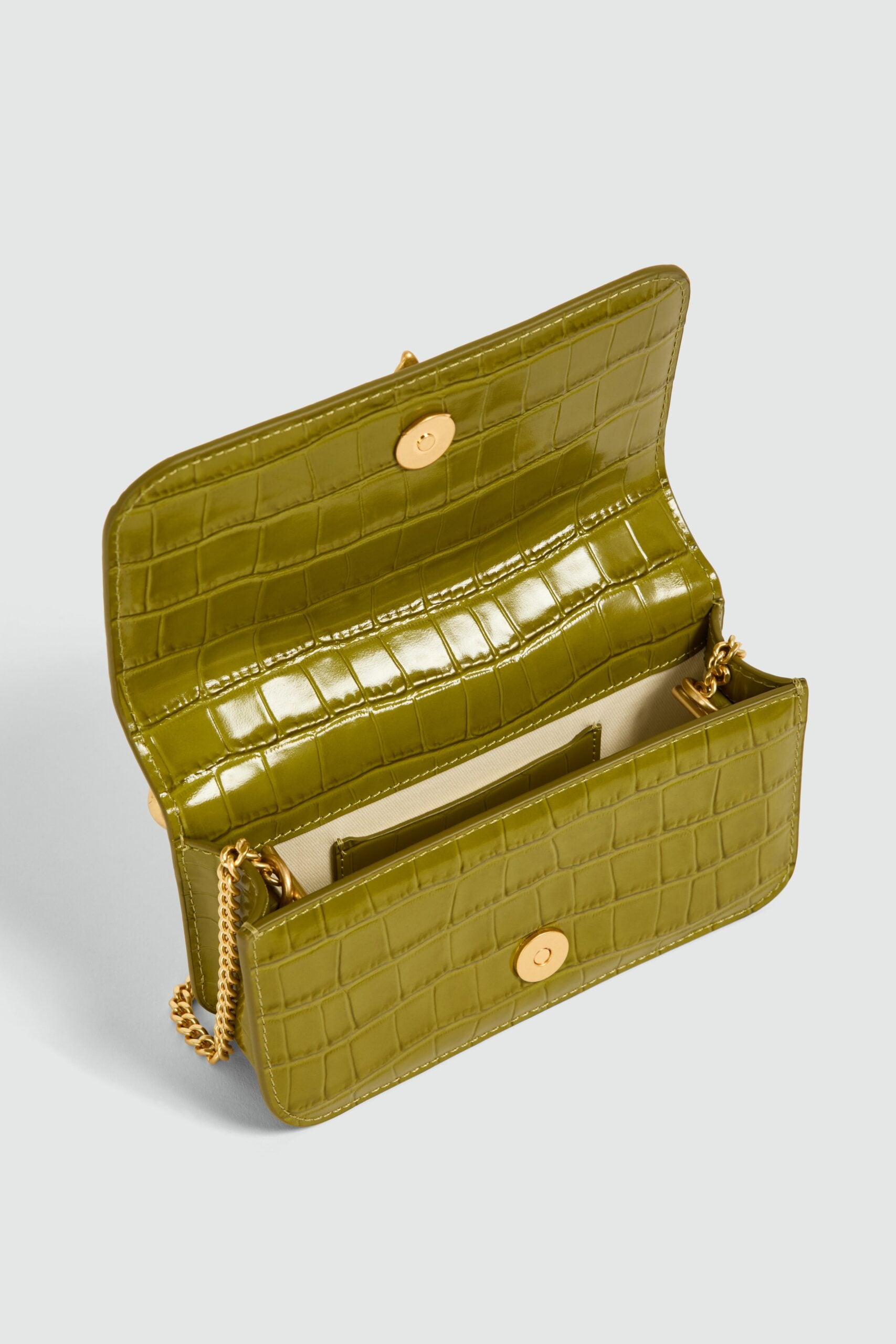 MNAJE200926190225031_3 Aje Luna Mini Croc Emboss Clutch - Image 3